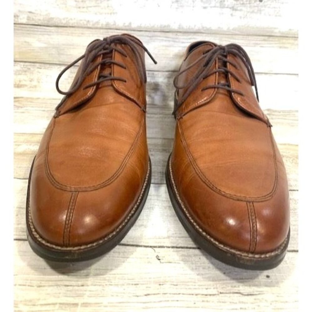 Men's Cole Haan Grand.OS Leather Lace-Up Oxford Shoes Size 9M Cognac Brown‎
